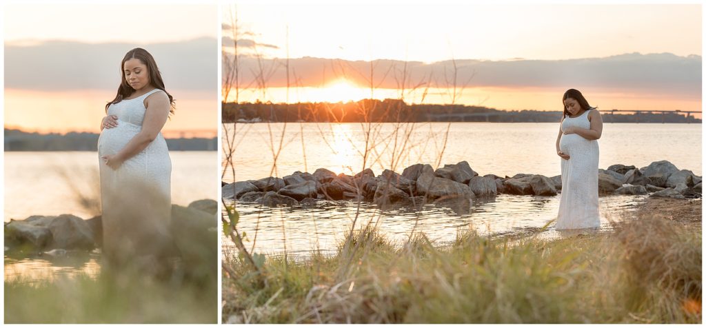 Sunset maternity photos in Annapolis, MD