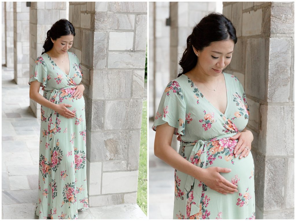Collage images from Ellicott City maternity photos