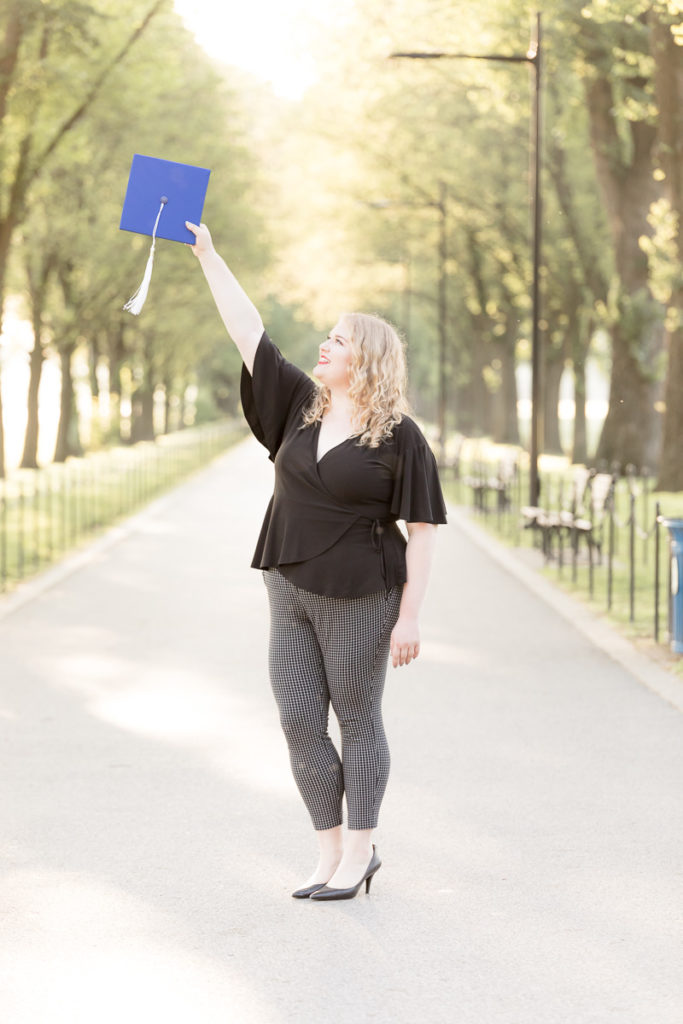 American University graduate holds her cap high 