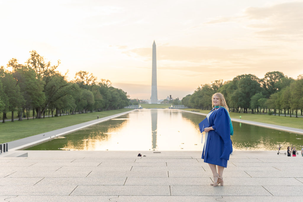 Reflecting Pond cap and gown photo