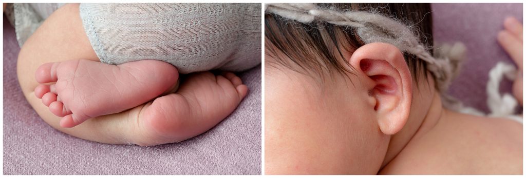 Newborn features like tiny feet and ears should factor into newborn photography pricing
