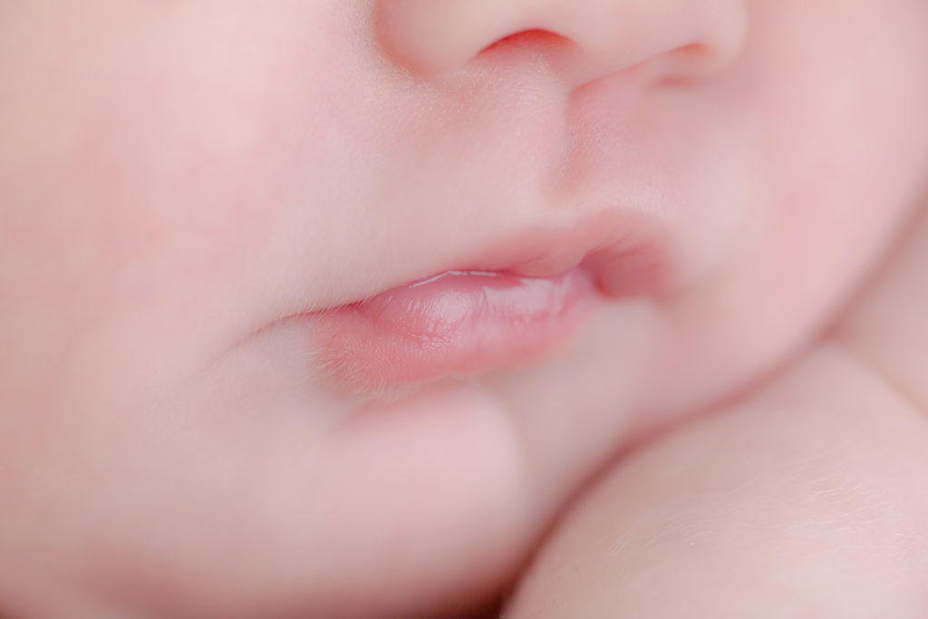 baby lips captured in maternity and newborn photography