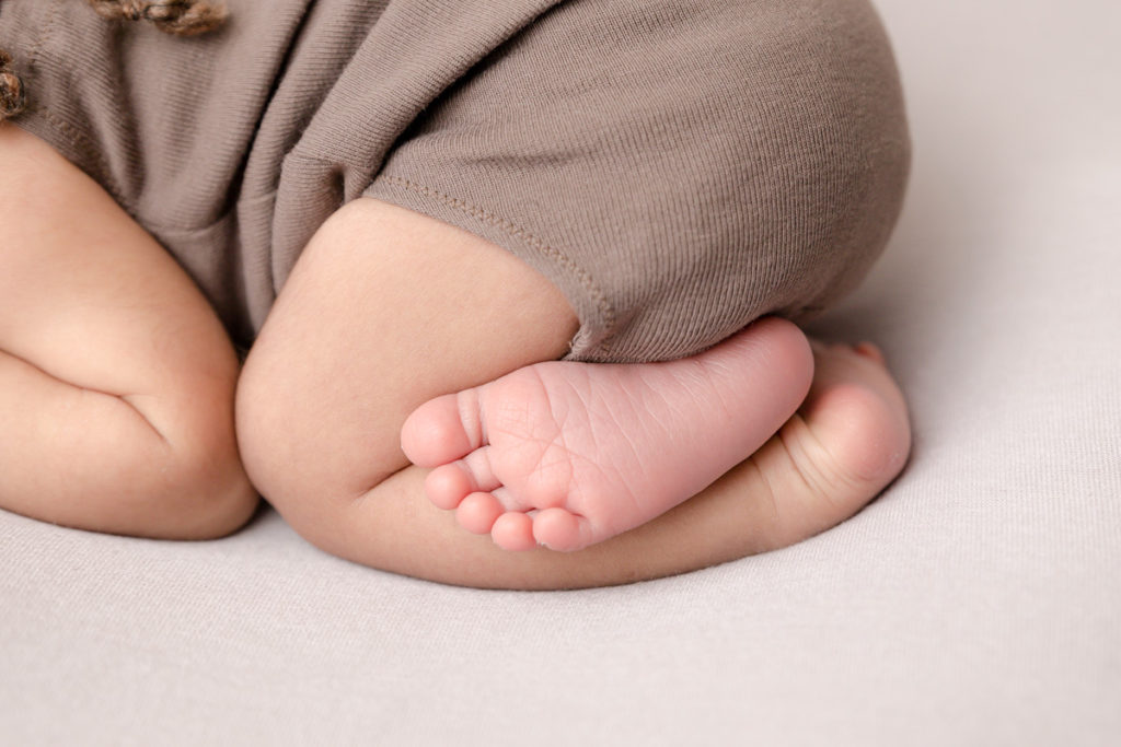 close-up of newborn toes