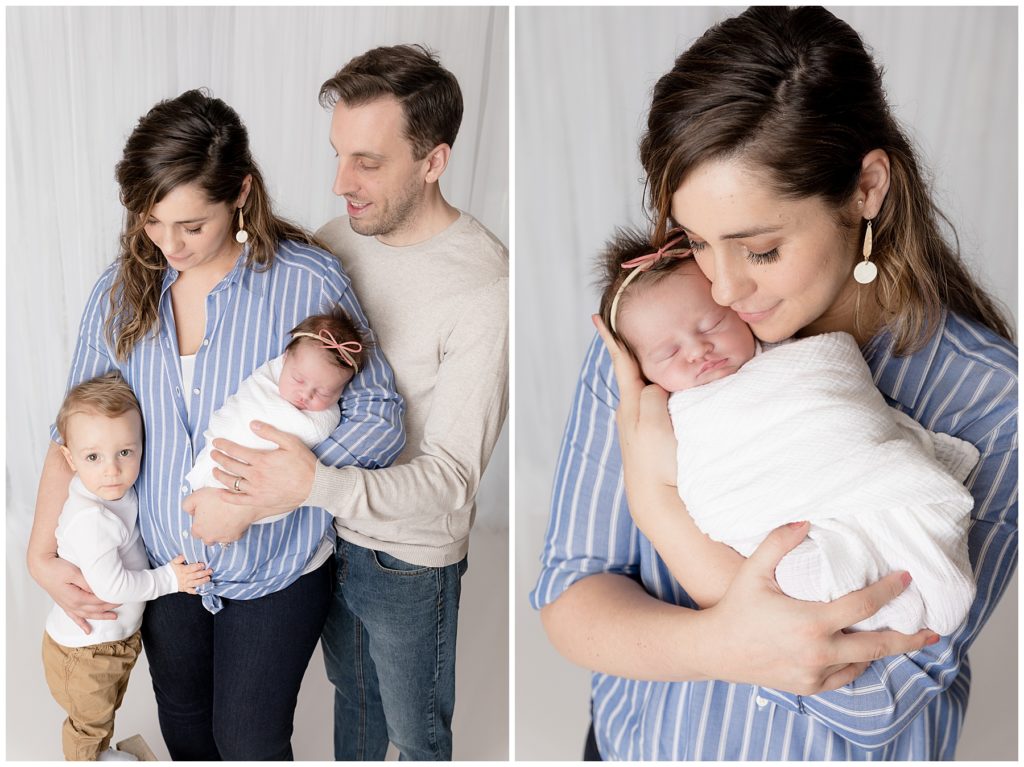 family photos during newborn session