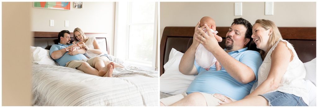 being a newborn photographer during Covid means capturing parents doting on their new babies