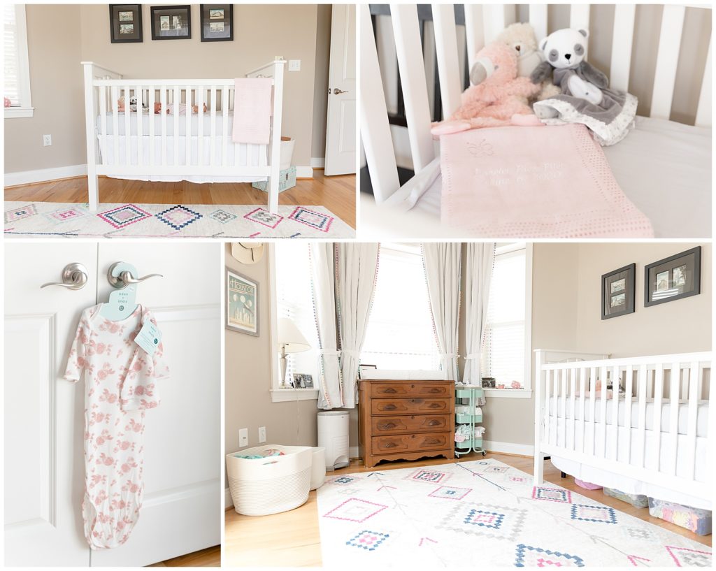 nursery details - being a newborn photographer during Covid