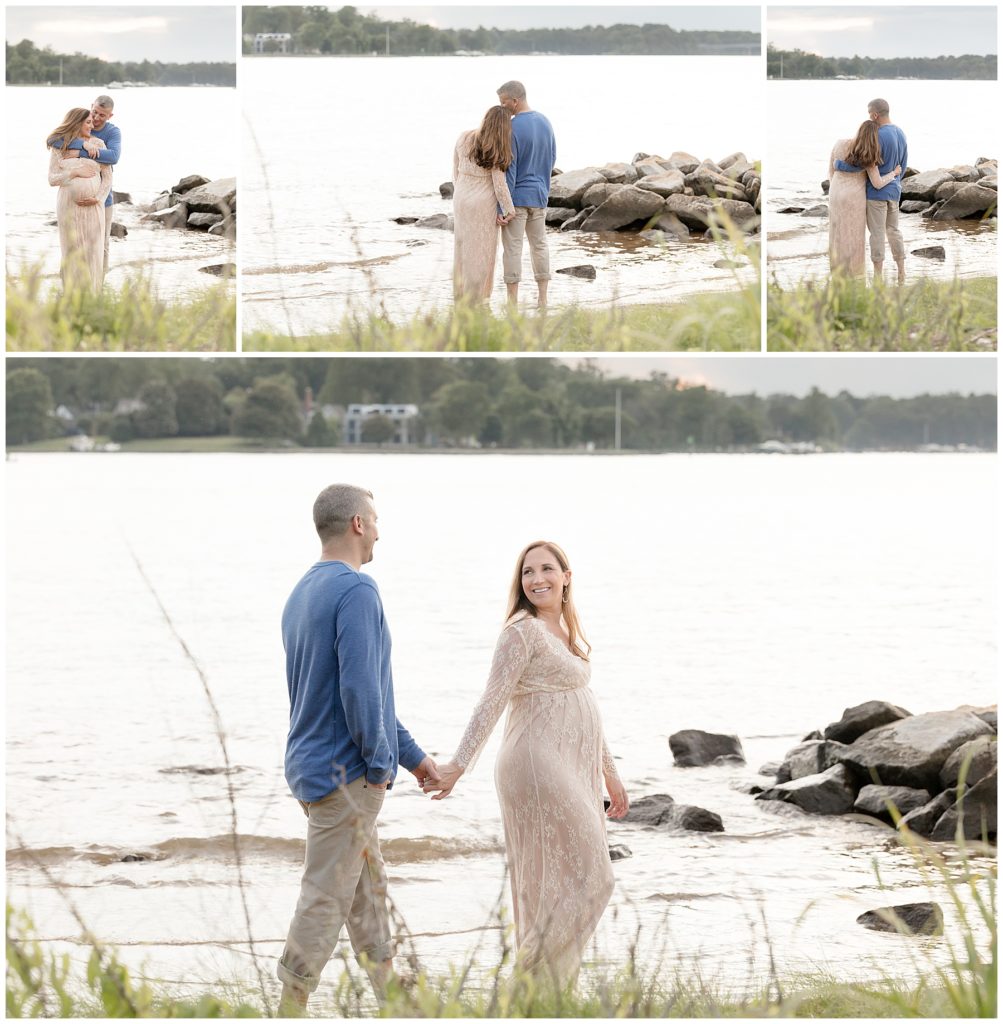 waterfront maternity photos, Daddies are important too
