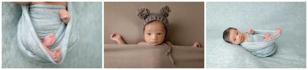 A medley a cute newborn photos from a Covid newborn photographer