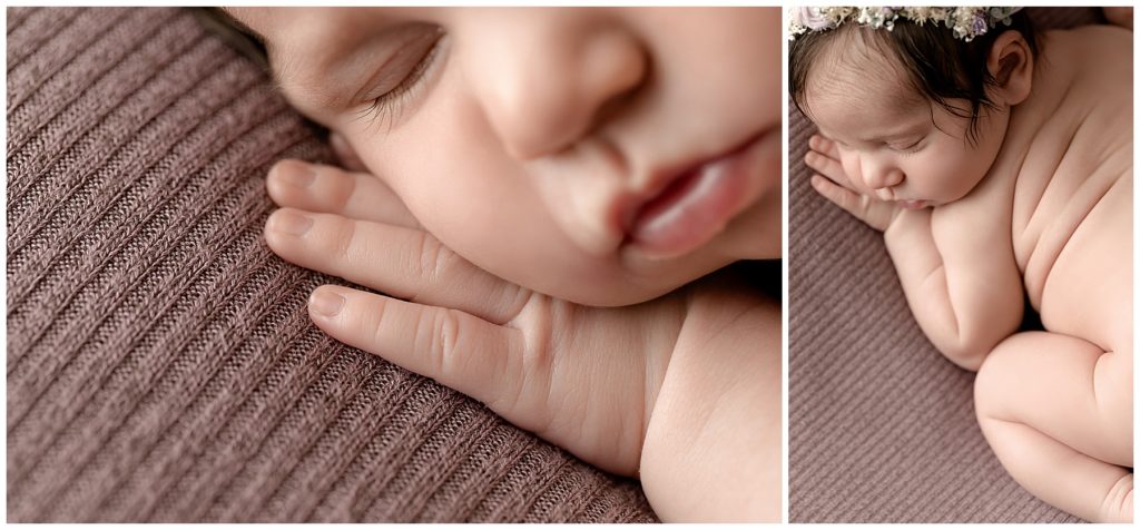 close-up of newborn hand and squishy rolls