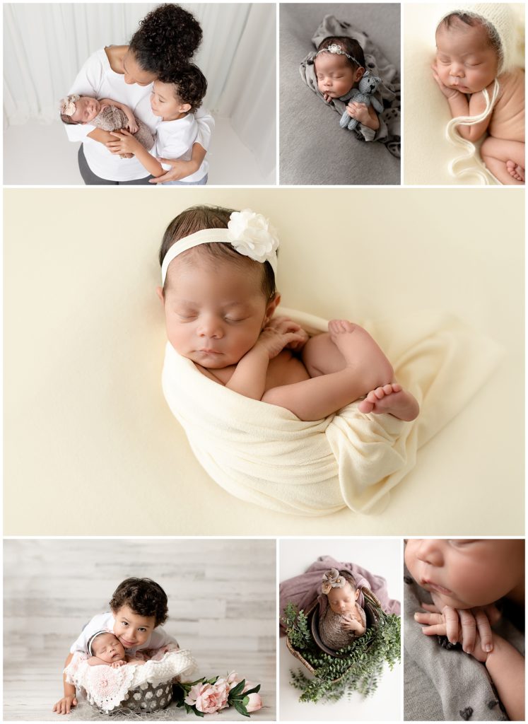 newborn collage, perfect time to do newborn photos