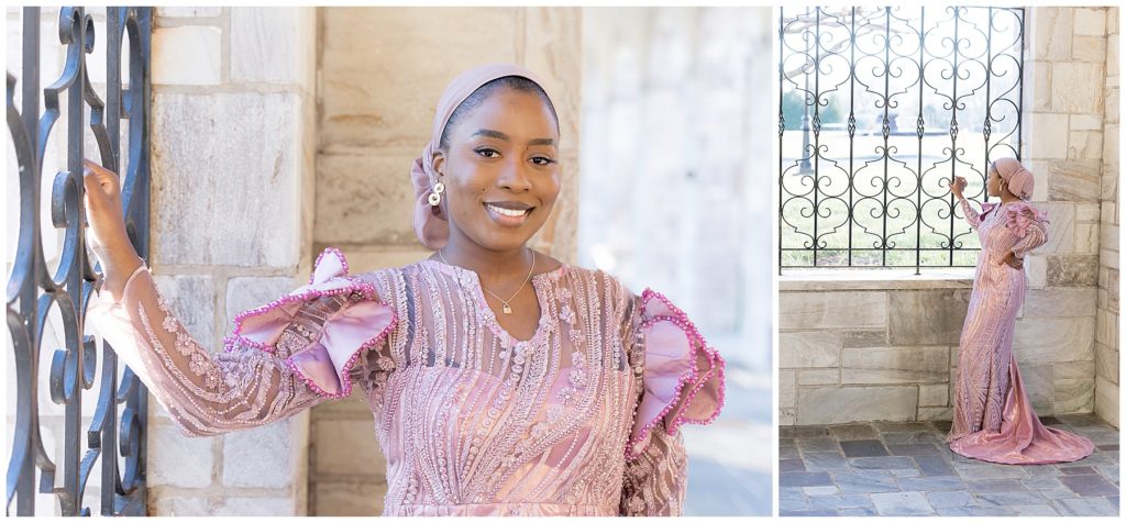 pink Gambian wedding dress, I'm not a wedding photographer
