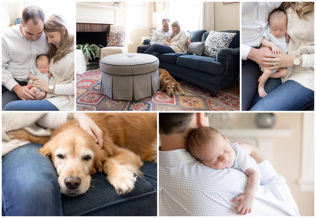 use the whole house for lifestyle newborn photos
