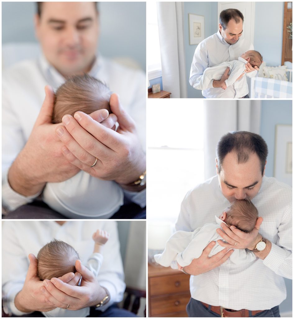 tender dad pictures with newborn
