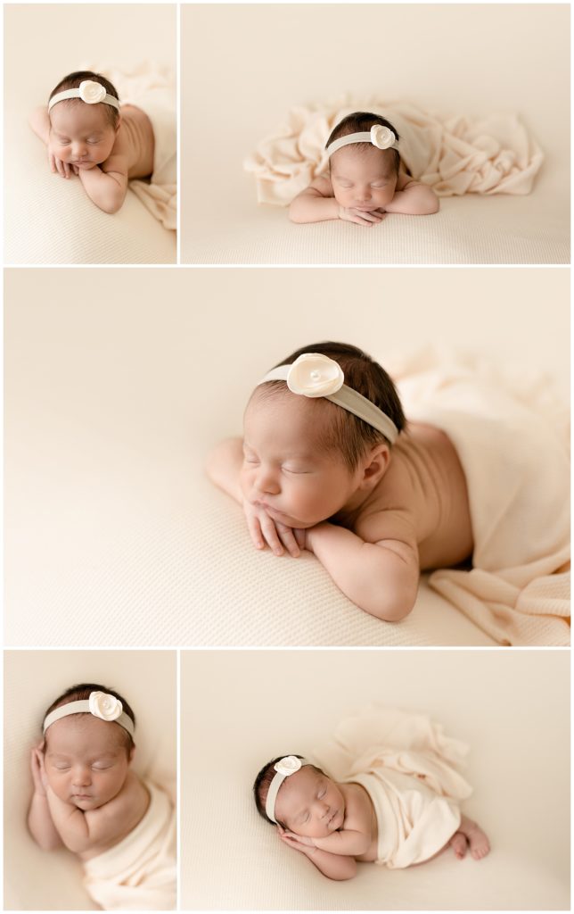 neutral, bright newborn collage