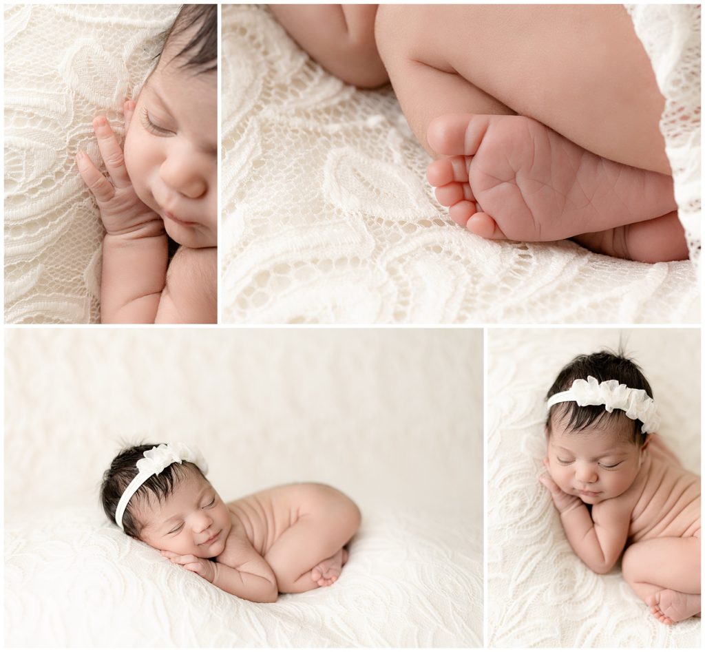 newborn posing in Burtonsville, MD, studio