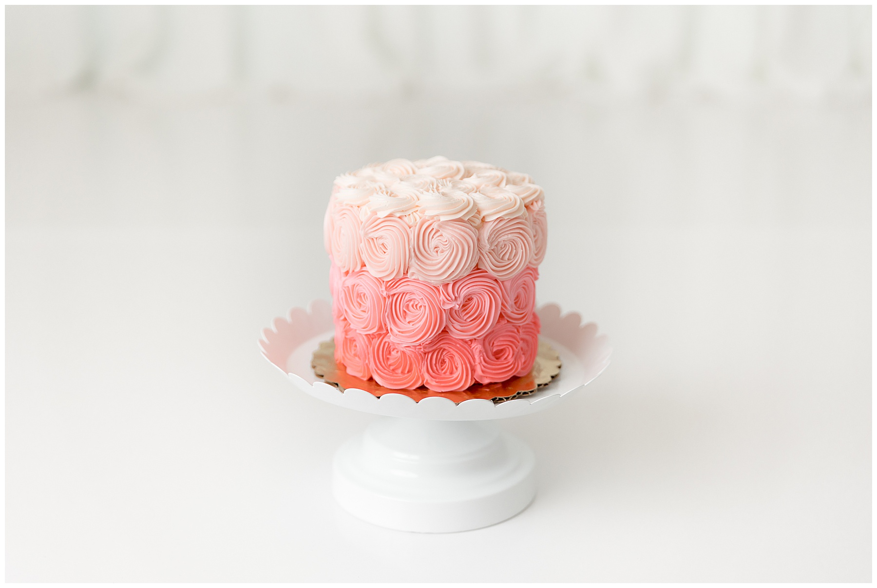 ombre pink smash cake