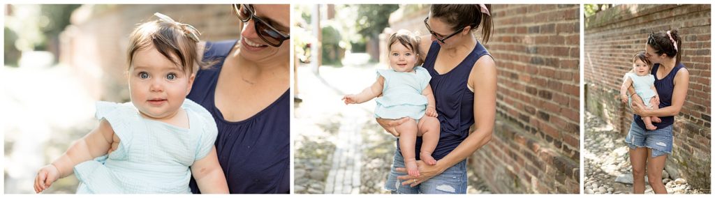 blue eyed baby portraits in Old Town Alexandria