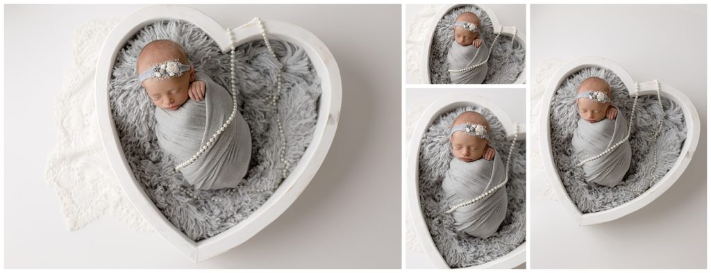 newborn mini session poses - heart bowl
