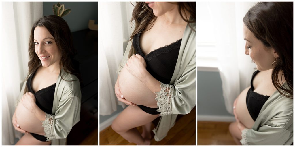 gorgeous at home maternity photos