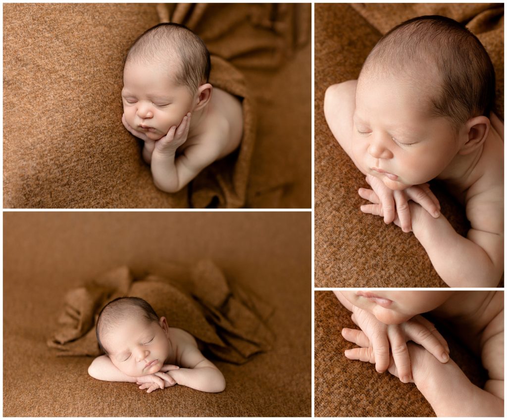 prepare for baby's newborn session - collage of newborn poses