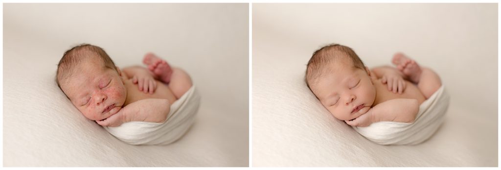 newborn egg wrap pose