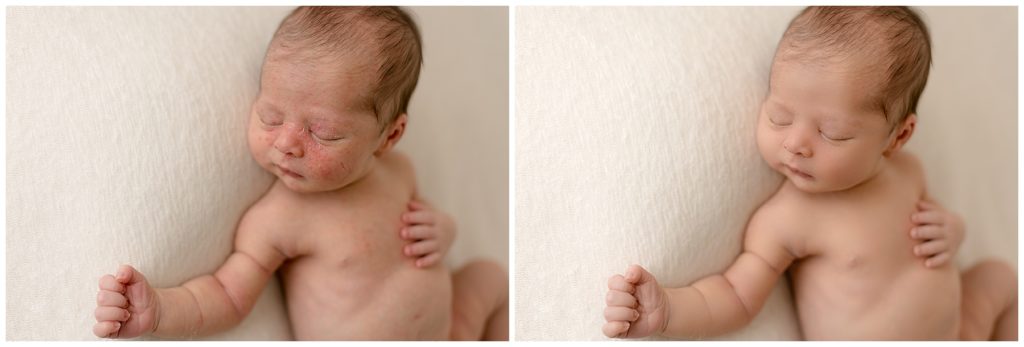 Befores and Afters - newborn sleeping