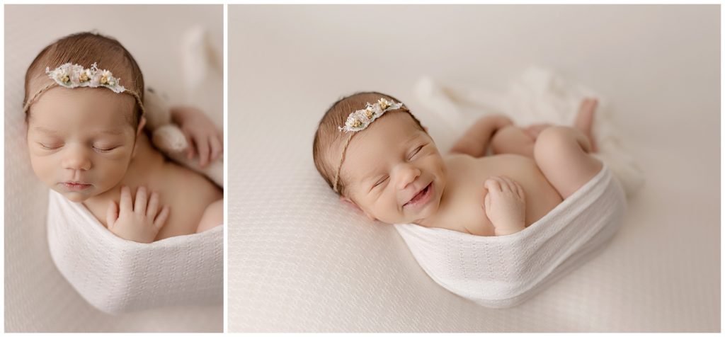 find the best newborn photographer, catching baby smiles