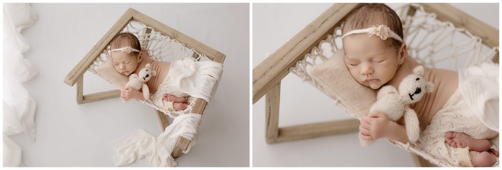 hammock prop with lovey, find the best newborn photographer