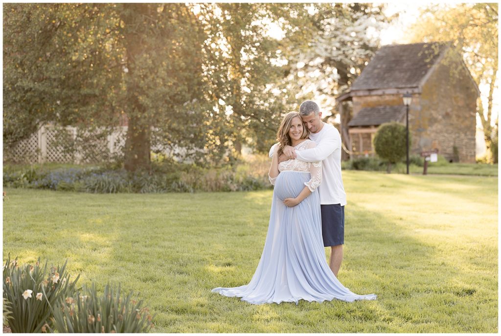 Mama Bump Rentals blue maternity gown