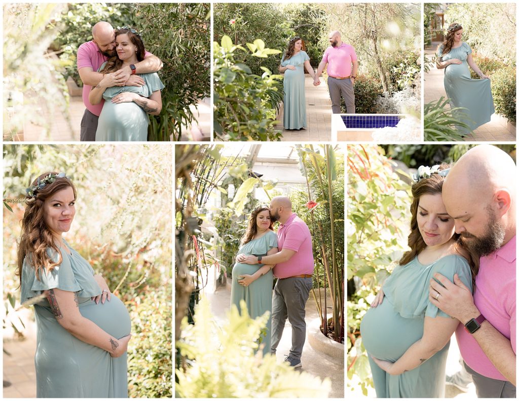 maternity pictures at Rawlings Conservatory