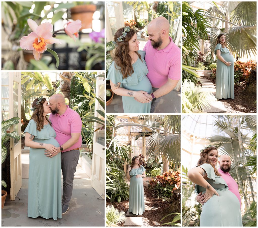Maryland maternity photographer at Rawlings Conservatory