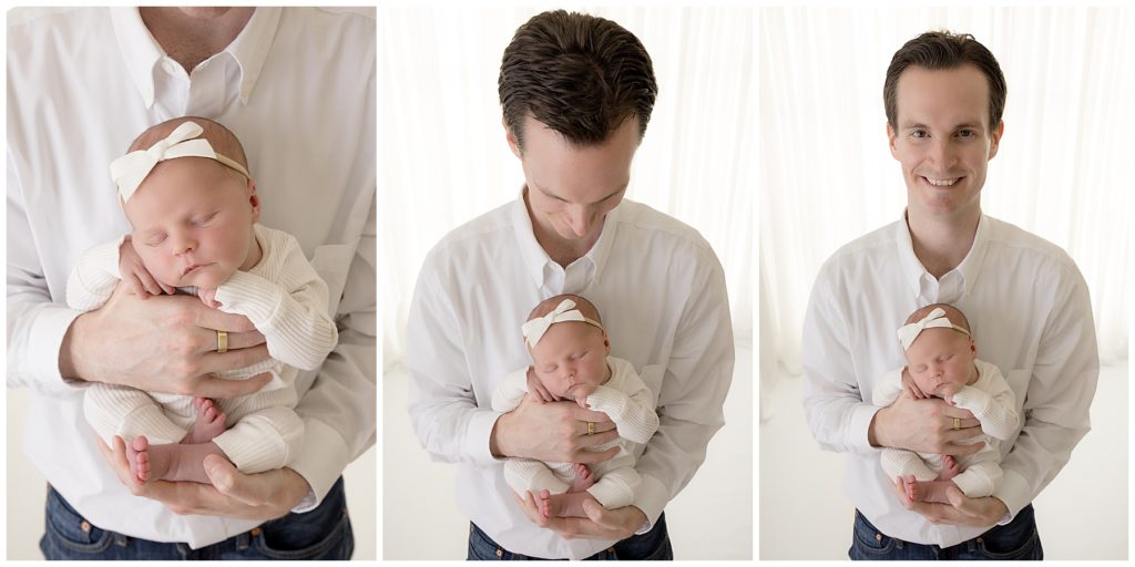 Family posing | dad with baby