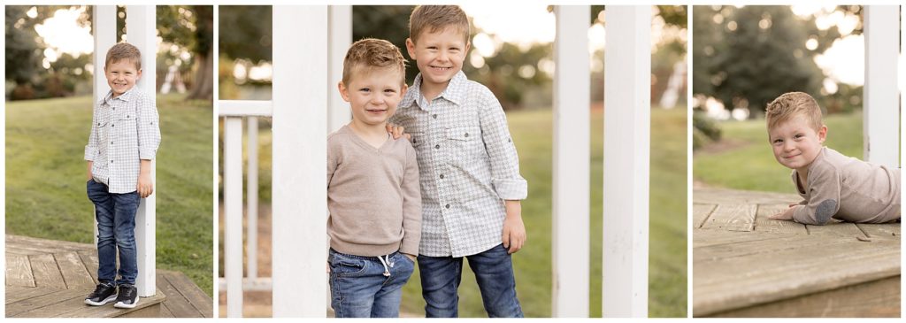 photographer's busy season - cute brothers posing for picture