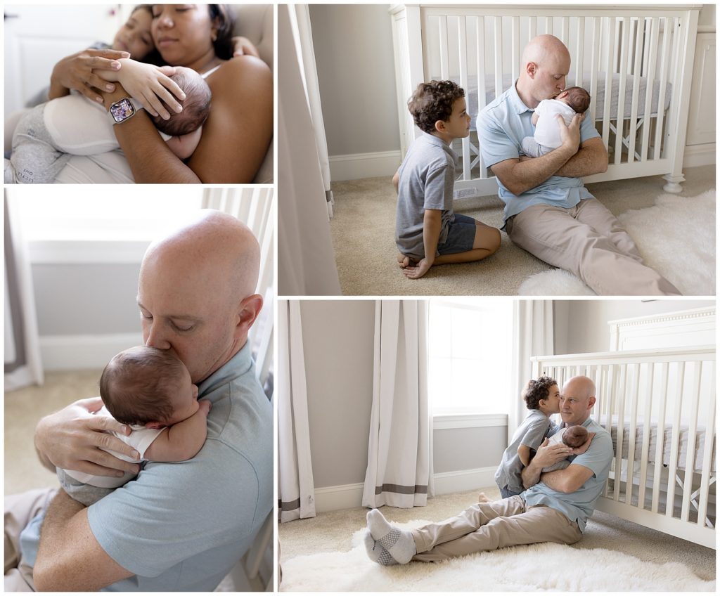 newborn snuggles, in home newborn session