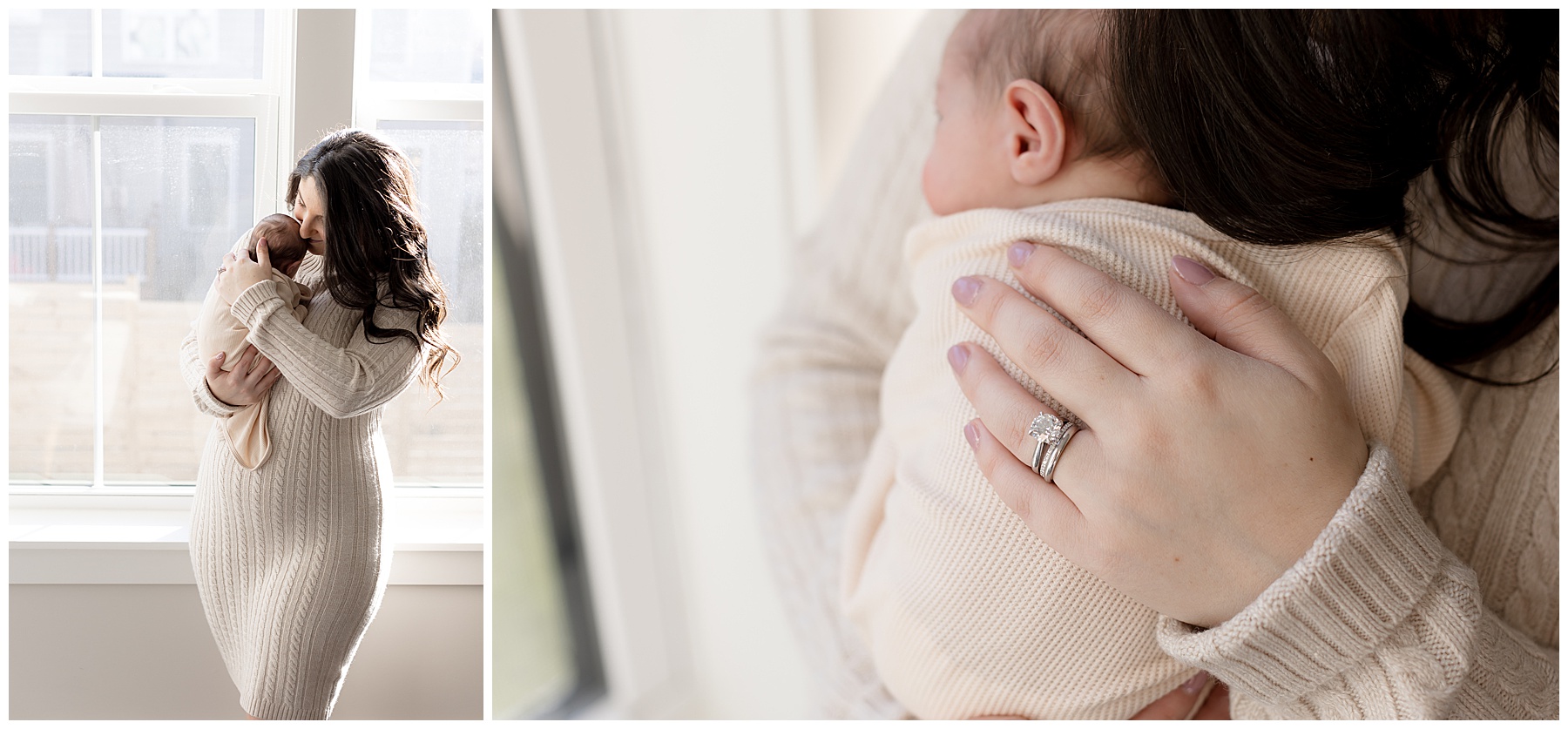 backlit documentary newborn photography photos in front of window