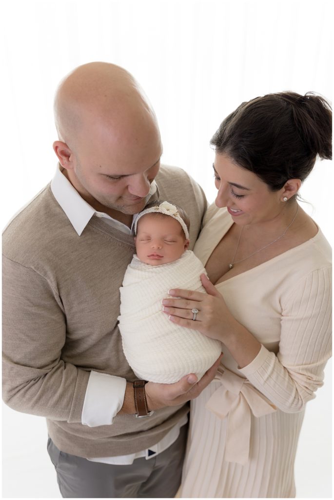 mom + dad + newborn, family photos