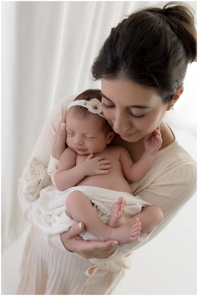 newborn smiles, Newborn photos with a nurse
