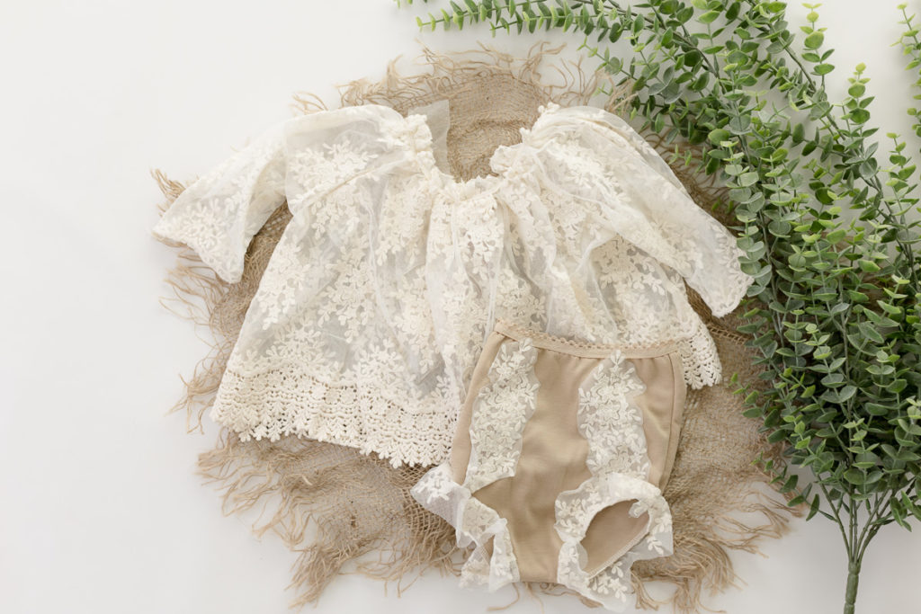 cream lace with bloomers - props and outfits