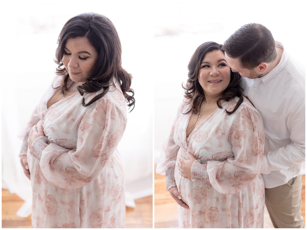 stunning maternity photos include tender embraces