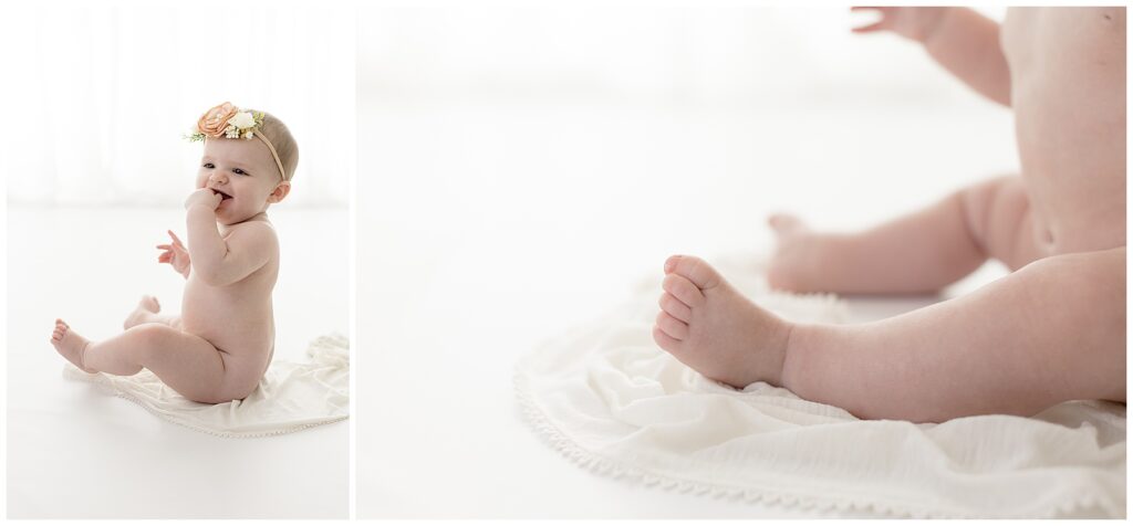 Baby giggles and baby toes are the hallmark of beautiful baby photography.