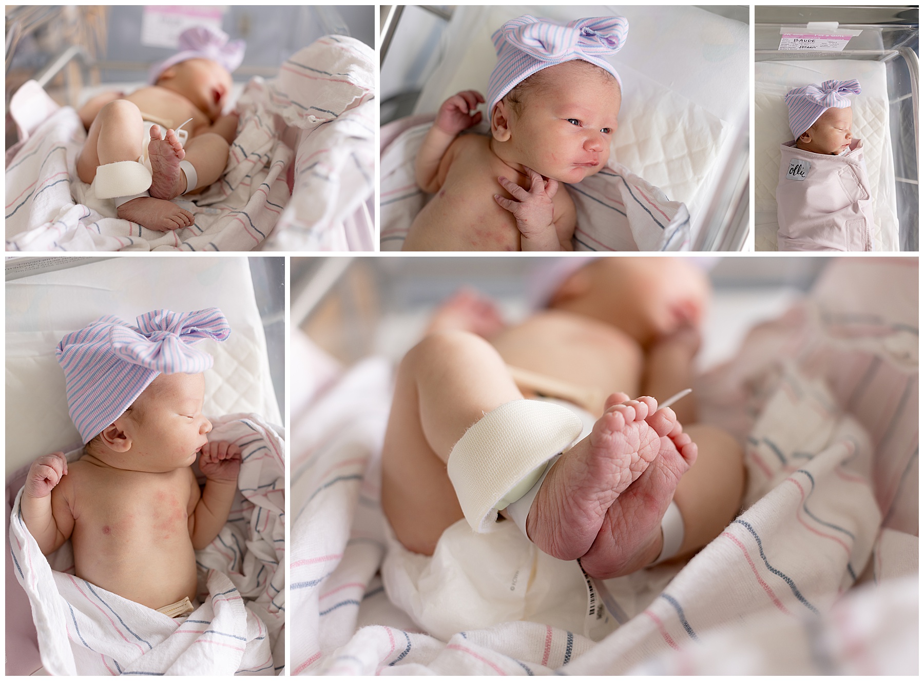 Fresh 48 baby photoshoot - newborn in hospital bassinet