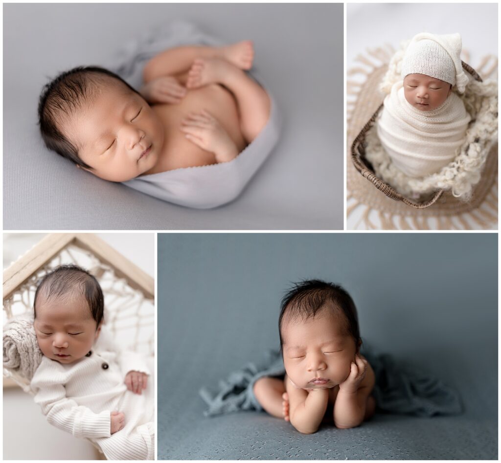 posed newborn photography featuring baby only images